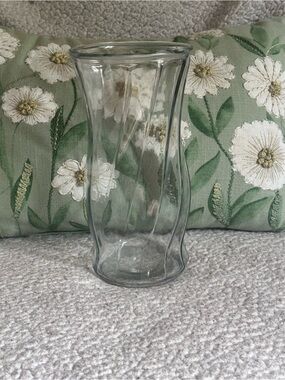Macy's Clear Twisted Glass Vase
